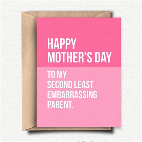 Funny Mother's Day Cards: Embarrassing Parent Card | Top Hat and ...