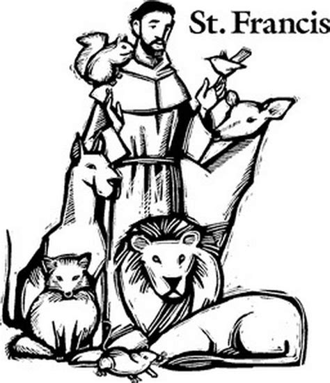 St Francis Of Assisi Catholic Coloring Page Feast Day Is October 4th ...