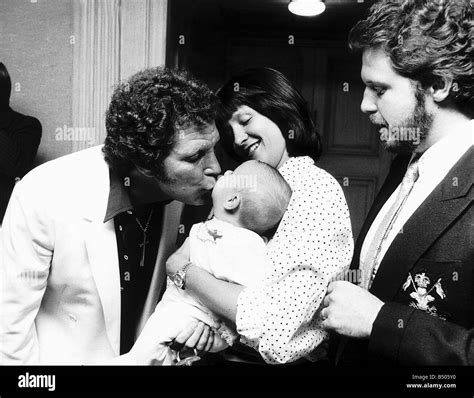 Tom Jones with his son Mark his daughter in law Donna and his grand son ...