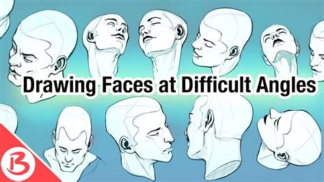 DRAWING FACES FROM DIFFICULT ANGLES - DRAWING TUTORIAL - YouTube