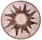 Floor marble medallion travertine tile mosaic 32 compass rose