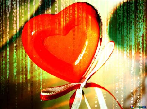 Download free picture Congratulations valentines Day digital binary code technology background ...