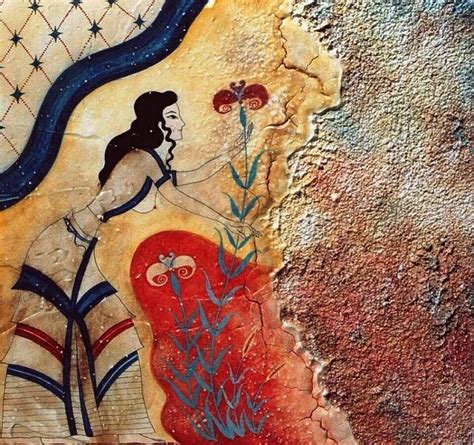 Minoan fresco from Akrotiri,Thera island,Cyclades,Greece. (con imágenes) | Arte griego antiguo ...