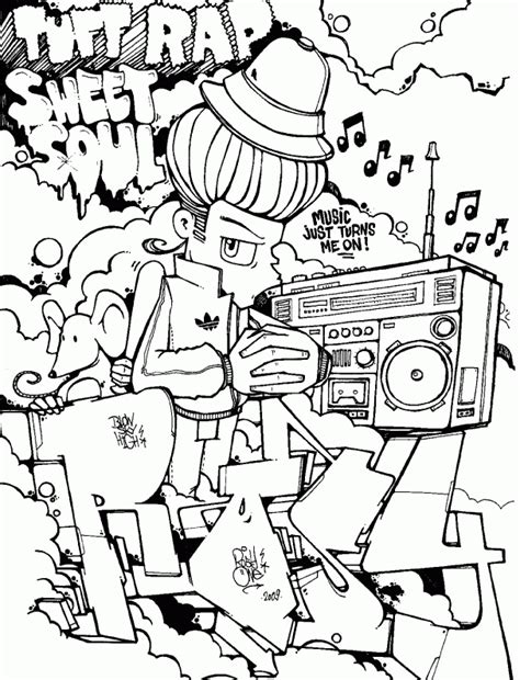 Graffiti Characters Coloring Pages - Coloring Home