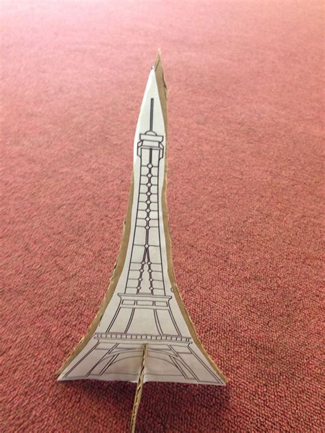 Eiffel Tower craft for children, print it out, stick it on card, make it stand up and let them ...