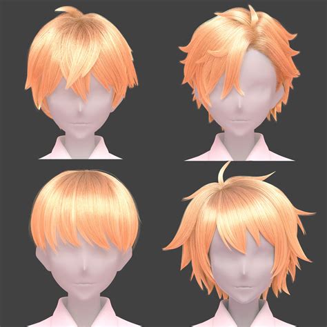 ArtStation - Anime Boy Hairstyles Pack