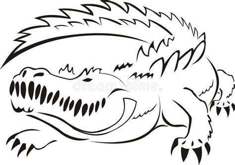 Alligator Black Outline Stock Illustrations – 1,050 Alligator Black Outline Stock Illustrations ...