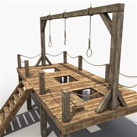 3d model medieval gallows