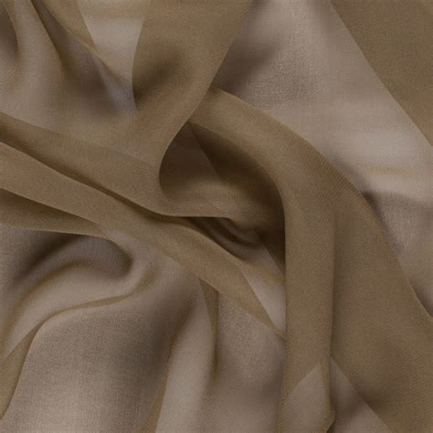 SilkFabric.net > Silk Chiffon > Silk chiffon fabric, 8mm, 44", brown / tan color group