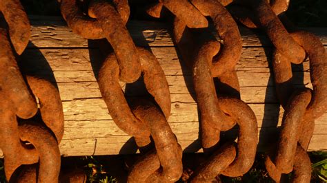 Chain On Wood Free Stock Photo - Public Domain Pictures