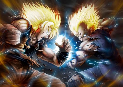 Goku vs Vegeta by RogerGoldstain on DeviantArt