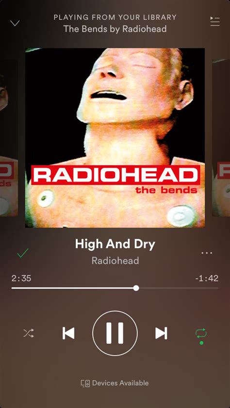 high and dry by the radiohead album: the bends | Radiohead, Radiohead ...