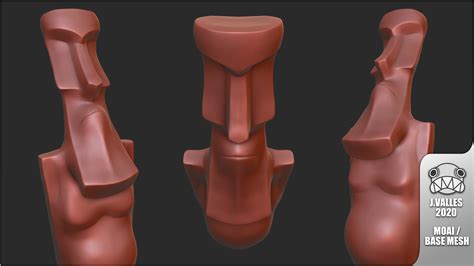 Moai - Base mesh for sculpting by JorgeValles on Newgrounds