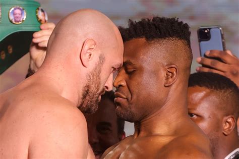 Photos: Tyson Fury vs. Francis Ngannou weigh-ins