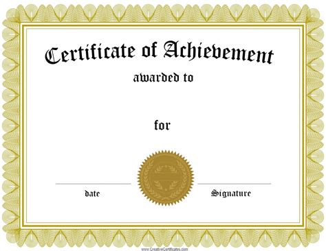 Free Customizable Certificate Of Achievement Lifetime Achievement Award Certificate Template ...