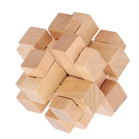 Brain Teasers Wooden Puzzles For Kids And Adults, Two Color Wooden Toys ...