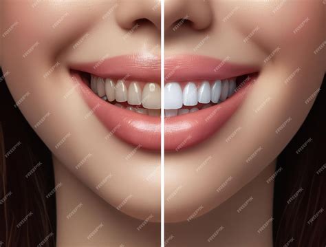 Premium Photo | Before and after teeth whitening treatment