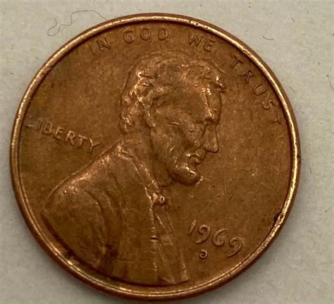 1969 D Lincoln Penny Floating Roof FG Initials RARE | Etsy