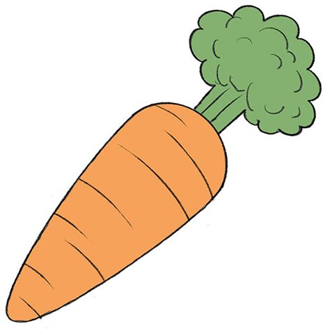 How to Draw a Carrot - Easy Drawing Tutorial For Kids