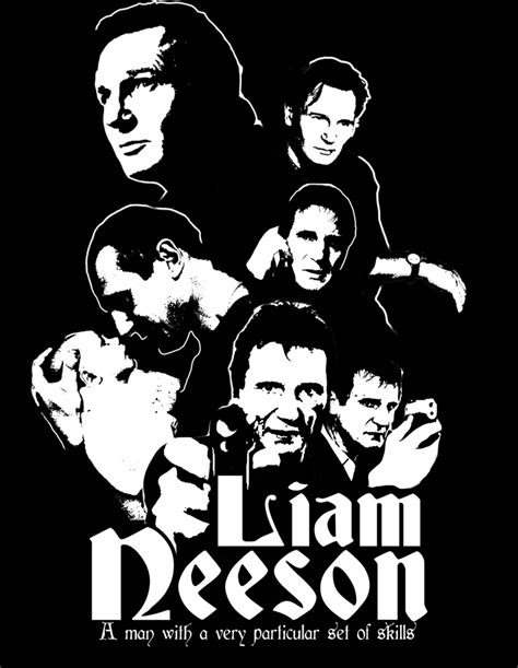 Liam Neeson - Shirt design by Scuzzfest on Newgrounds