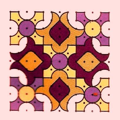 Colourful Rangoli Patterns with Dots: 13 to 13 Dots and 13 to 7 Dots easy Rangoli