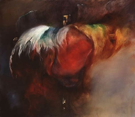 1993 - Universal Cross - Necklacing SA 1984 - Oil & Gold Leaf On Canvas - Rachelle Bomberg