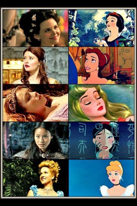 Once Upon A Time Princesses and Their Animated Copies | Once upon a time