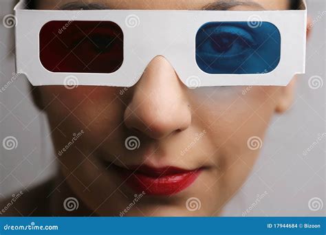 3D glasses stock photo. Image of female, movie, effects - 17944684