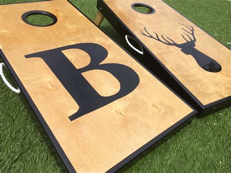 WestGeorgiaCornhole 10 Piece Letter and Logo Custom Cornhole Board Set | Wayfair