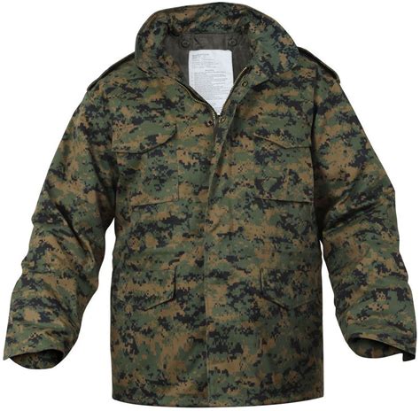 Woodland Camouflage M-65 Field Coat with Liner