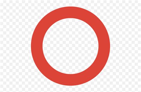 Hollow Red Circle Emoji - Circle Png,Red Emoji - free transparent emoji - emojipng.com