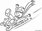 Winter Sledding20ae Coloring Page Printable sketch template