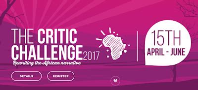 The critic challenge 2017 to reward Mainstream criticism in Africa ...