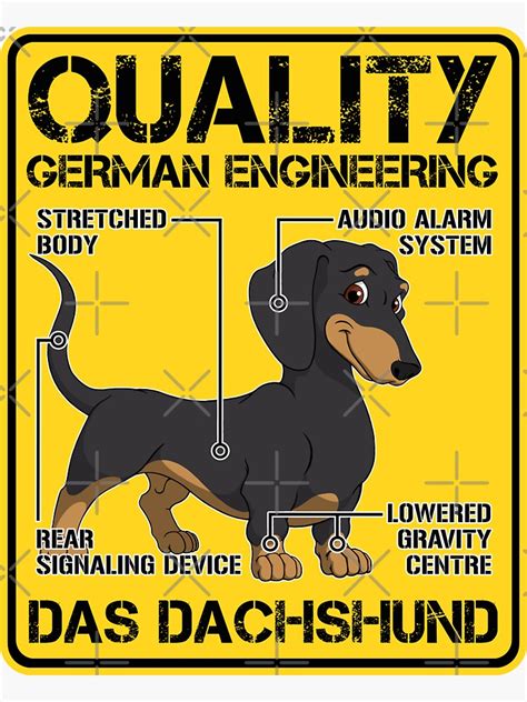 "Quality German Engineering - Dachshund Dog humor" Sticker for Sale by fatamyfan1 | Redbubble