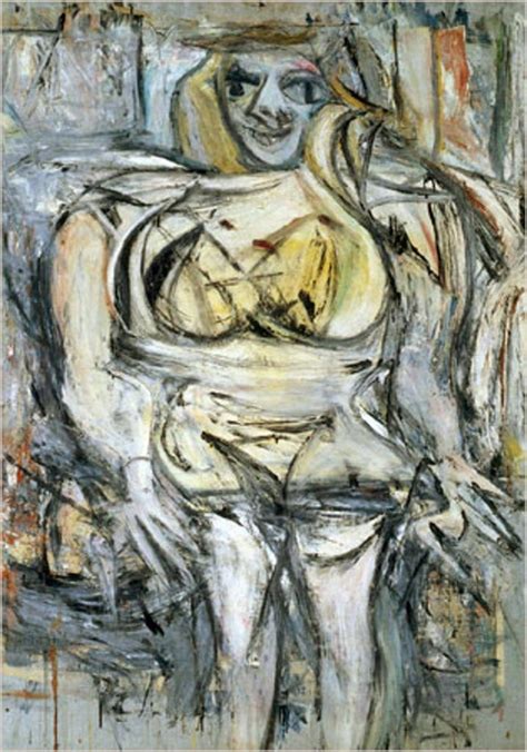 Woman III (1953) - Willem de Kooning. | Schilderij, Actionpainting, Willem de kooning