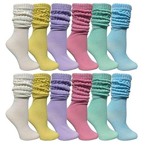 SOCKS'NBULK - 12 Pack SOCKS'NBULK Womens Cotton Slouch Socks, Womans ...