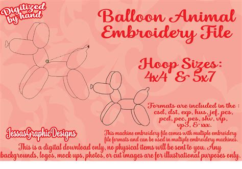 Balloon pes DST file Balloon embroidery design Balloon machine embroidery Craft Supplies & Tools ...