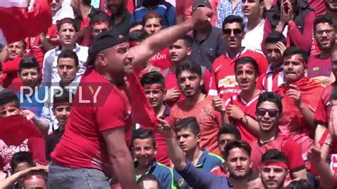 Syria: Wild football fans fill Aleppo stadium seats in free-for-all ...