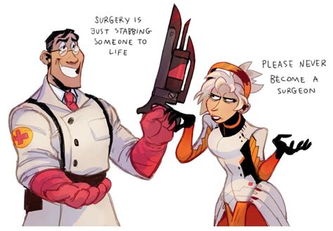 Mercy from Overwatch and Medic from TF2 have a conversation | Team ...