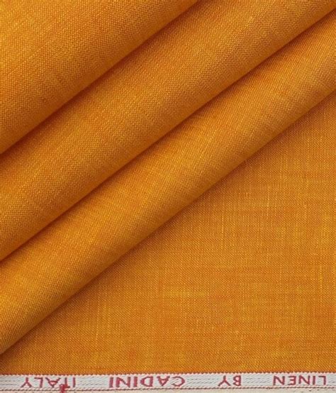 Cadini by Siyaram's Orange 60 LEA 100% Pure Linen Shirt Fabric