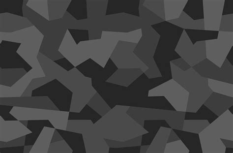 Geometric Camouflage Seamless Pattern Abstract Modern Camo Black And White Modern Military ...