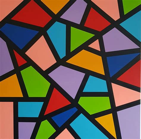 Geometric Abstract Painting, Painting by Ana Von Laff | Artmajeur