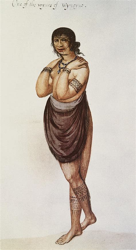 Algonquian Native American, 1585 Drawing by Granger | Fine Art America