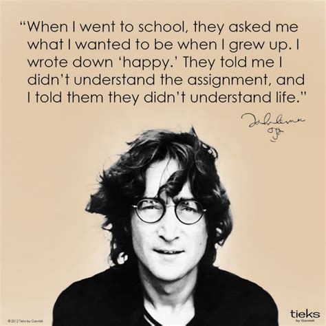 Remembering John Lennon - positive quote - being happy - happiness | John lennon quotes