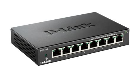 DES-108 8-Port Fast Ethernet Unmanaged Desktop Switch | D-Link UK