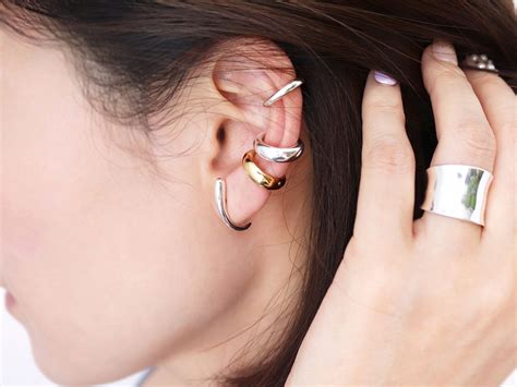 Earlobe Cuff Earrings - 925 sterling silver trendy fashion jewelry