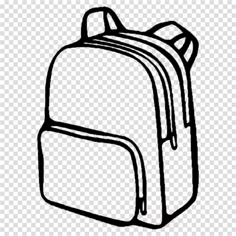 Backpack clipart line drawing, Backpack line drawing Transparent FREE for download on ...