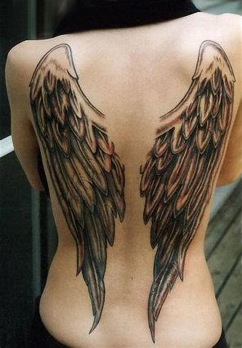 Fallen Angel Wings Tattoo For Women