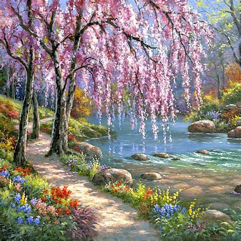 Natural Scenery Painting at PaintingValley.com | Explore collection of ...