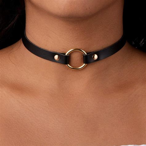 Complete your look with this simple yet elegant leather choker! This ...